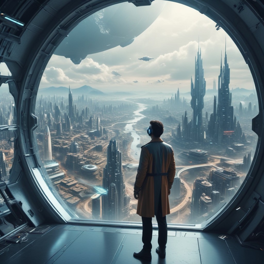 Il viaggiatore del tempo guarda il futuro